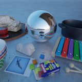 HDRI – Höghusbalkong (sommar, skymning) – stilleben med horisont (EV 5.60; Filmic Blender)