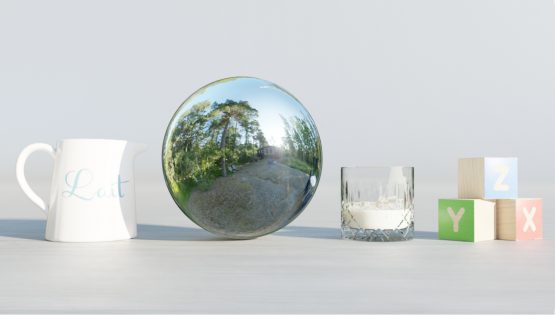 HDRI – Moderniststuga i skogen (sommar, tidig kväll) – stilleben utan horisont (EV 8.95; Filmic Blender)