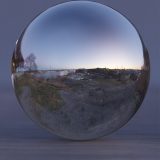 HDRI – Fåfängans utsiktsplats (vinter, skymning) – spegeldank utan horisont (EV 6.75; Filmic Blender)