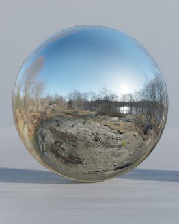 HDRI – Nobelparkens arboretum (senvinter, middag) – spegeldank utan horisont (EV 11.40; Filmic Blender)