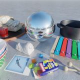 HDRI – Nobelparkens arboretum (senvinter, middag) – stilleben med horisont (EV 11.40; Filmic Blender)
