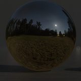 HDRI – Fullmåne över fält (vår, midnatt) – spegeldank utan horisont (EV -1.50; Filmic Blender)