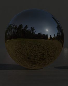 HDRI – Fullmåne över fält (vår, midnatt) – spegeldank utan horisont (EV -1.50; Filmic Blender)