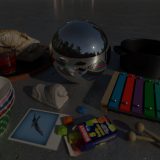 HDRI – Fullmåne över fält (vår, midnatt) – stilleben med horisont (EV -1.50; Filmic Blender)