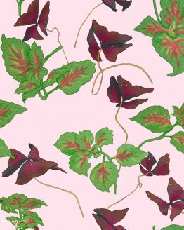 Blommönster – Oxalis och palettblad