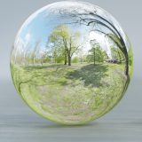 HDRI – Humlegården (senvår, förmiddag) – spegeldank utan horisont (EV 10.40; Filmic Blender)