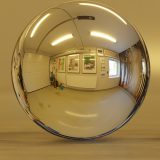 HDRI – Garage (sommar, eftermiddag) – spegeldank utan horisont (EV 6.60; Filmic Blender)
