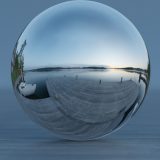 HDRI – Resaröström (sommar, gryning) – spegeldank utan horisont (EV 8.25; Filmic Blender)
