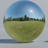 HDRI – Stor gräsmatta (sommar, middag) – spegeldank utan horisont (EV 12.65; Filmic Blender)