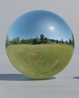 HDRI – Stor gräsmatta (sommar, middag) – spegeldank utan horisont (EV 12.65; Filmic Blender)